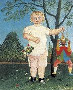 Henri Rousseau Zur Feier des Kindes painting